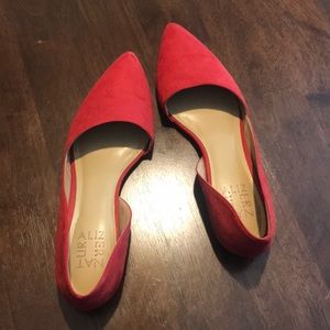 Naturalizer Red Faux Suede Flats